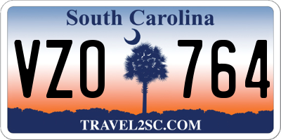 SC license plate VZO764