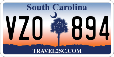 SC license plate VZO894