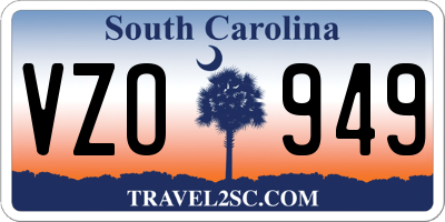 SC license plate VZO949