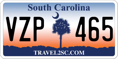 SC license plate VZP465