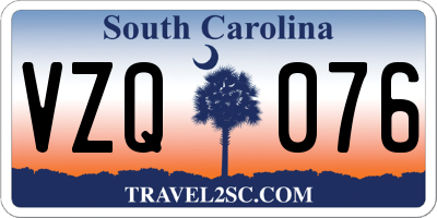 SC license plate VZQ076