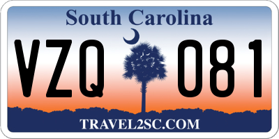 SC license plate VZQ081