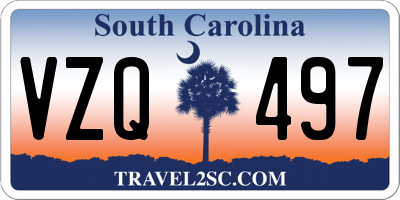 SC license plate VZQ497