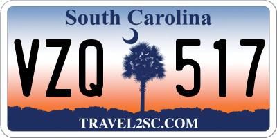 SC license plate VZQ517