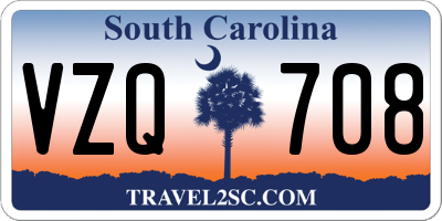 SC license plate VZQ708
