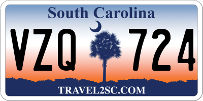 SC license plate VZQ724
