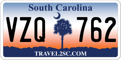 SC license plate VZQ762