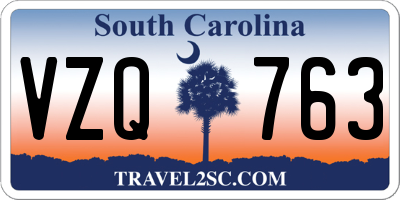 SC license plate VZQ763