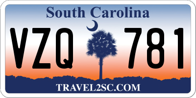 SC license plate VZQ781