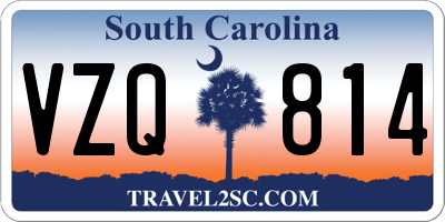 SC license plate VZQ814