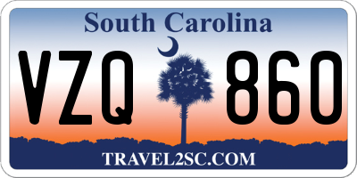 SC license plate VZQ860