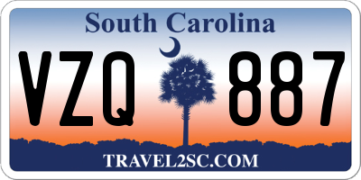 SC license plate VZQ887