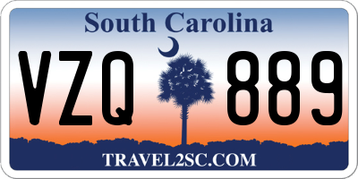 SC license plate VZQ889