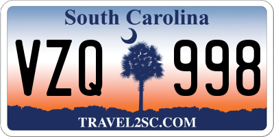 SC license plate VZQ998
