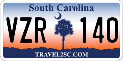 SC license plate VZR140