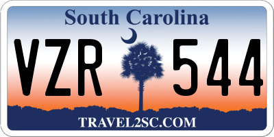 SC license plate VZR544
