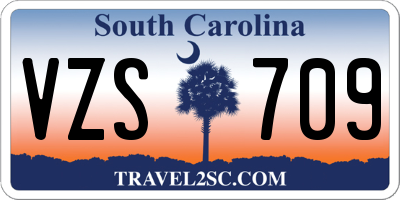 SC license plate VZS709