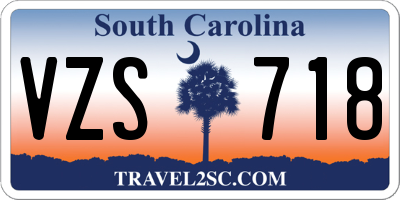 SC license plate VZS718