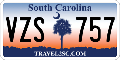 SC license plate VZS757