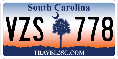 SC license plate VZS778