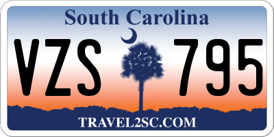 SC license plate VZS795