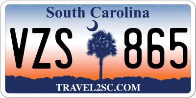 SC license plate VZS865