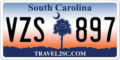SC license plate VZS897