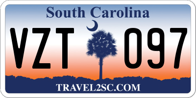 SC license plate VZT097