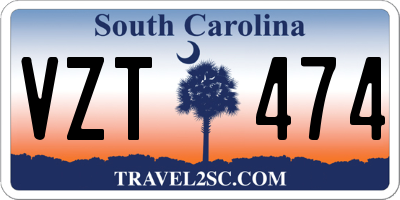 SC license plate VZT474