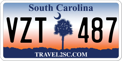SC license plate VZT487