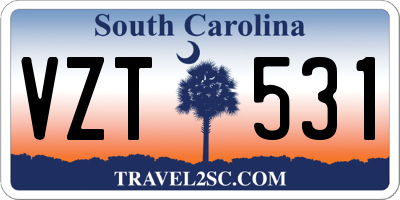 SC license plate VZT531
