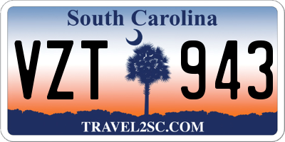 SC license plate VZT943