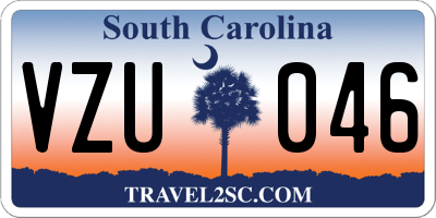SC license plate VZU046