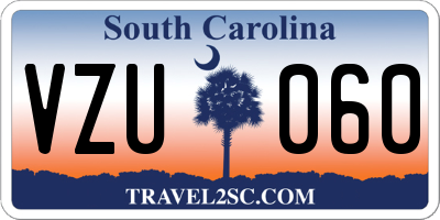 SC license plate VZU060