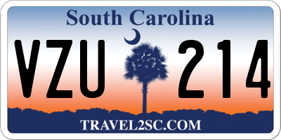 SC license plate VZU214