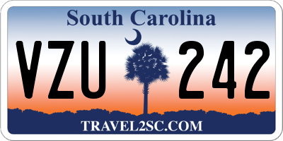 SC license plate VZU242