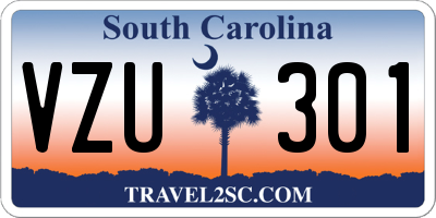 SC license plate VZU301
