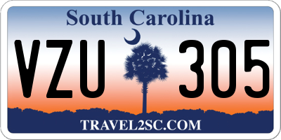SC license plate VZU305