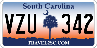 SC license plate VZU342