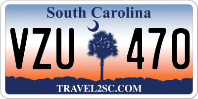 SC license plate VZU470