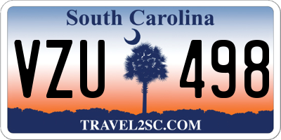 SC license plate VZU498