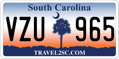 SC license plate VZU965