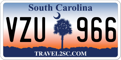 SC license plate VZU966