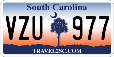 SC license plate VZU977