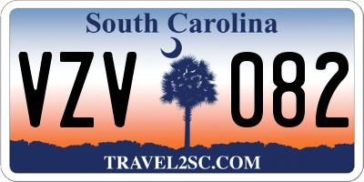 SC license plate VZV082