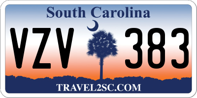 SC license plate VZV383