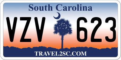 SC license plate VZV623