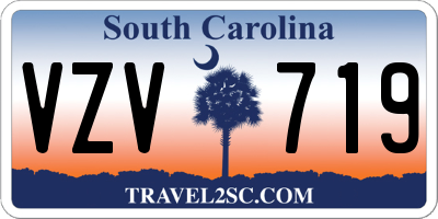 SC license plate VZV719