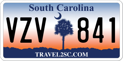 SC license plate VZV841