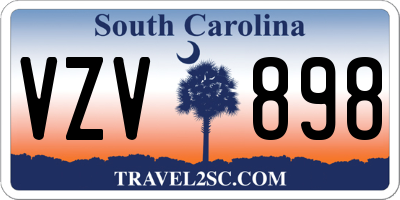 SC license plate VZV898